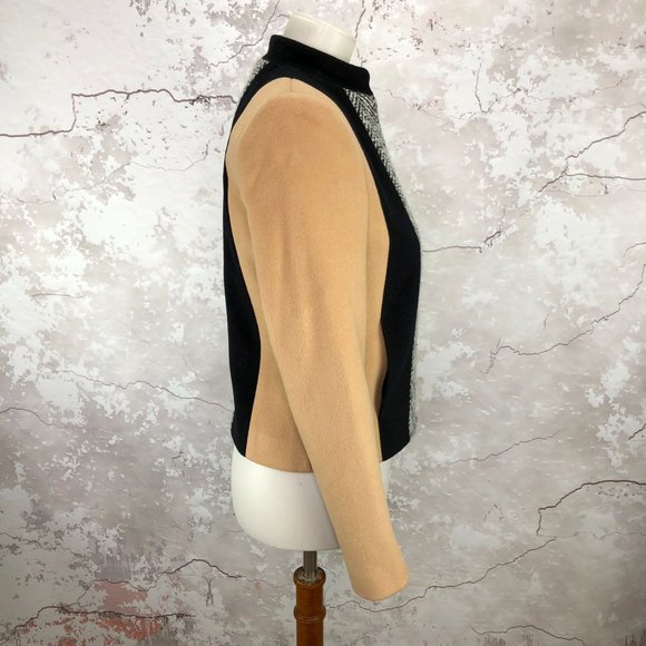 Laveer Colorblock Herringbone Wool Blend Jacket Size 2 - Picture 5 of 13